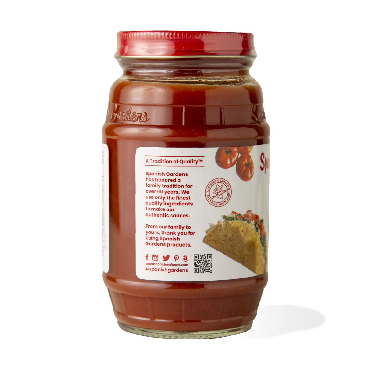 Hot Taco Sauce (11.5 oz) 6 pack Spanish Gardens Foods