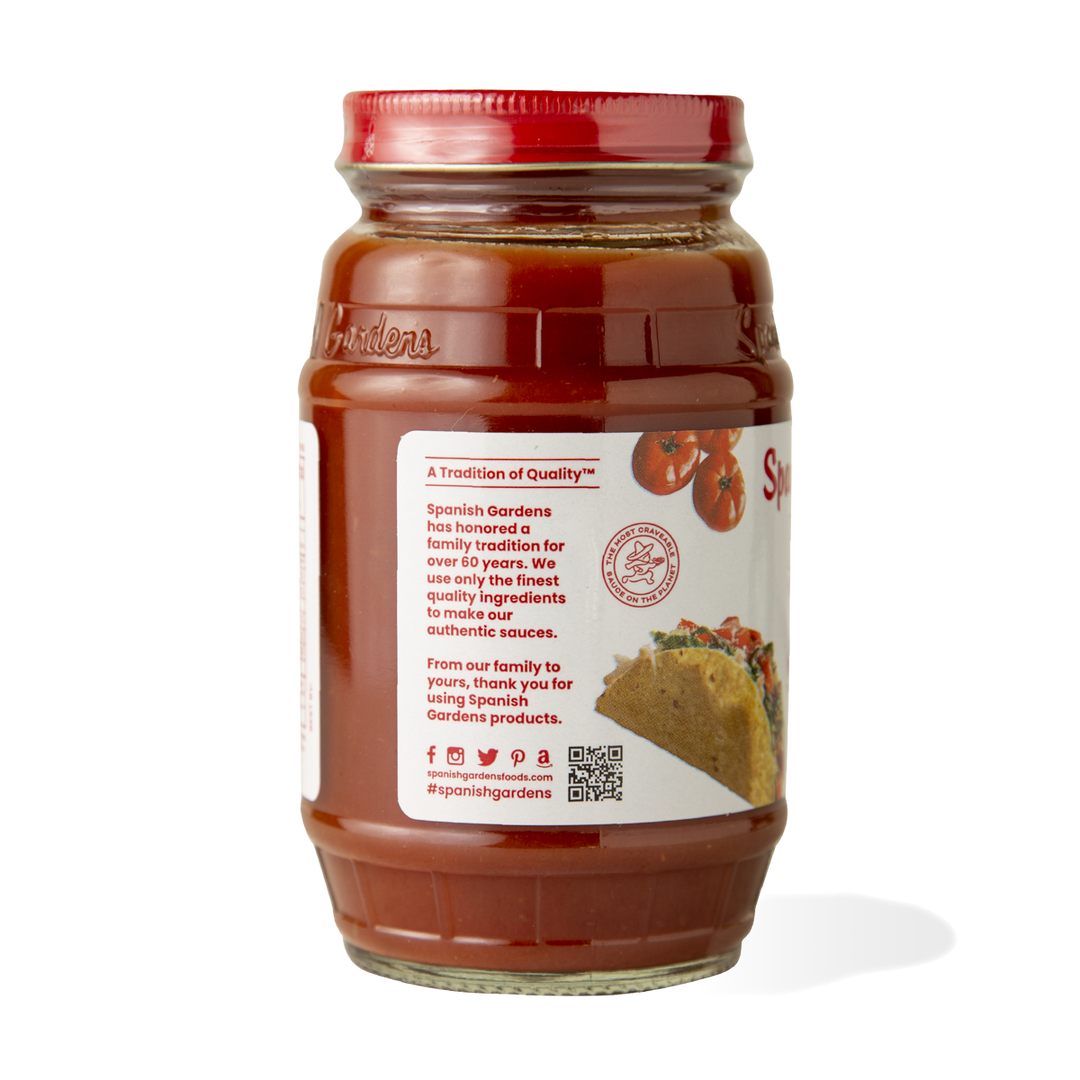 Hot Taco Sauce (11.5 oz) 6 pack Spanish Gardens Foods